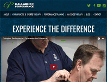 Tablet Screenshot of gallagherperformance.com